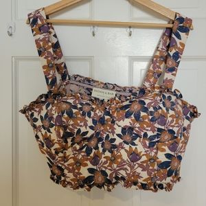 Sachin & Babi sweetheart jacquard crop top size xl